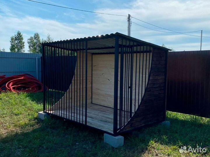 Вольер для собак с установкой