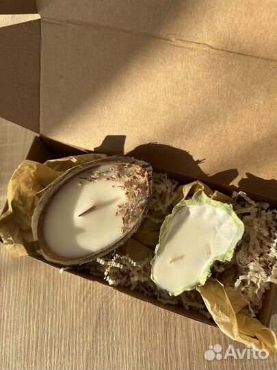 Подарочный набор свечей: кокос и устрица