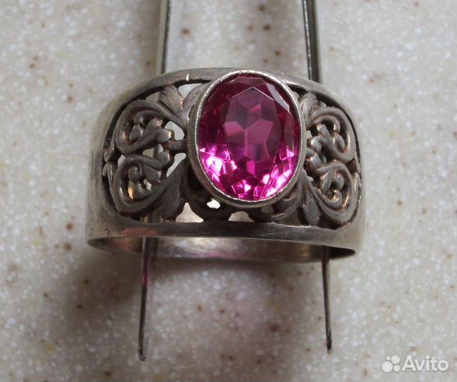 Винтажный перстень СССР. 70-е. Серебро 875