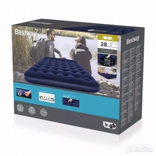 203 x 152 x 28 см матрас надувной Queen со встроен