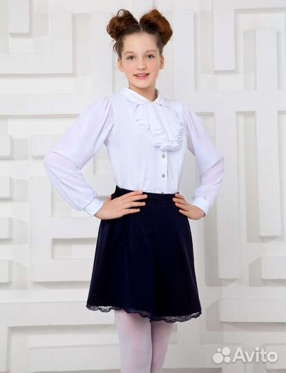 Блузка для девочки школьная 140