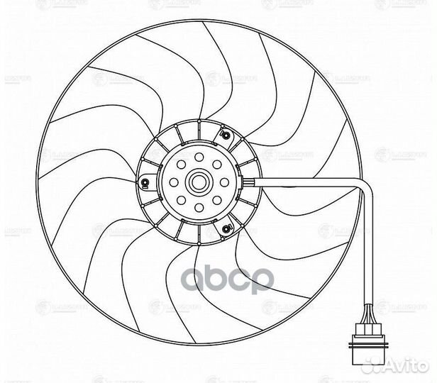 Вентилятор радиатора skoda fabia II (07) (без