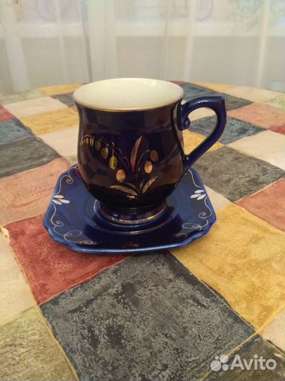 Чайная пара из кобальтовой гжели