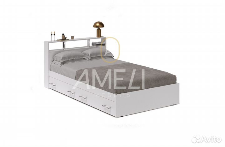 Кровать двуспальная с ящиками
