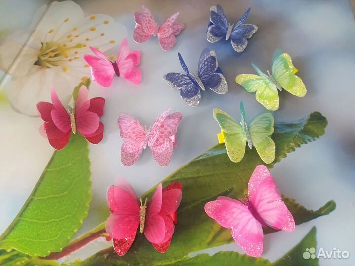 Бантики и заколочки с бабочками