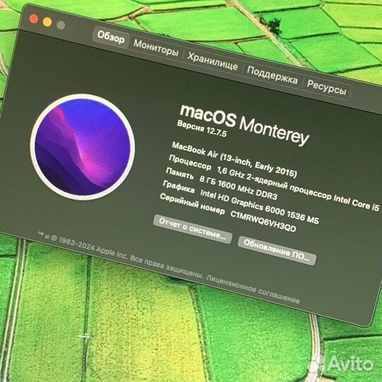 Macbook air 13 2015 8/128 (Идеальный)