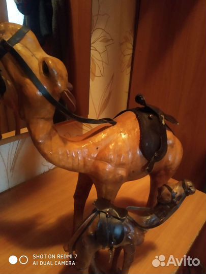 Фигуры верблюдов, натуральная кожа, Египет