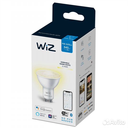 Умная лампочка WiZ Wi-Fi BLE 50 Вт GU10 927 DIM 1