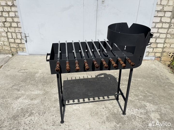 Мангал с печкой для казана 3 мм