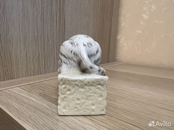 Статуэтка котенок, кошка и мышь, фарфор фигурка