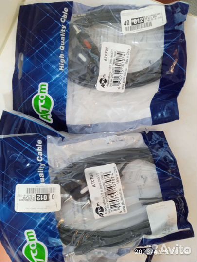 Аудио кабель, тюльпаны, jack 3,5