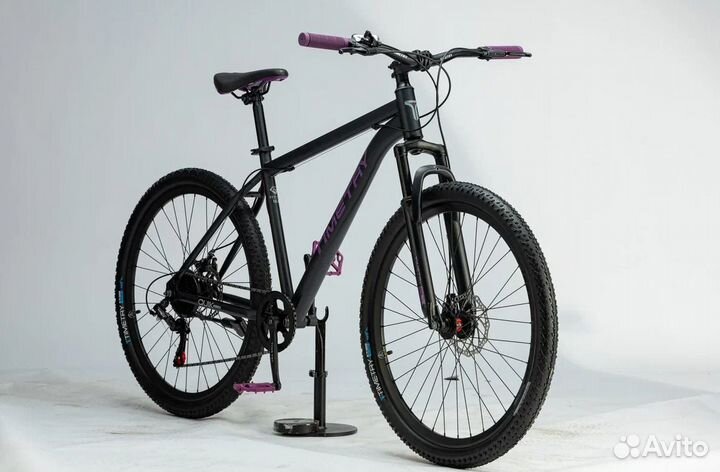 Велосипед горный timetry TT322 черно-фиолетовый