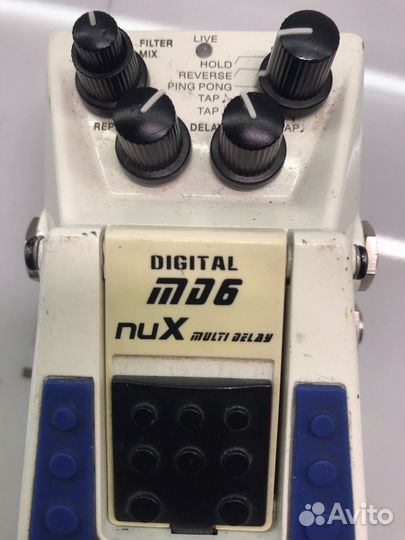 Гитарная педаль эффектов Delay nux md6 (с лупером)