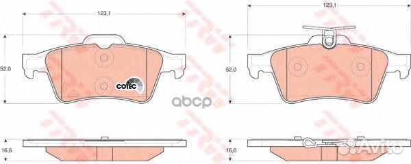 Колодки задние ford focus II, mazda 3 (BK, BL)
