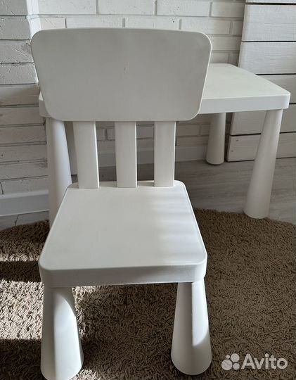 Детский стол и стул IKEA маммут
