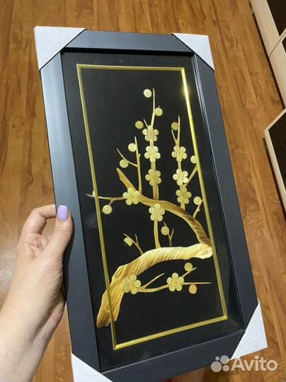 Новое Панно из соломки декоративное