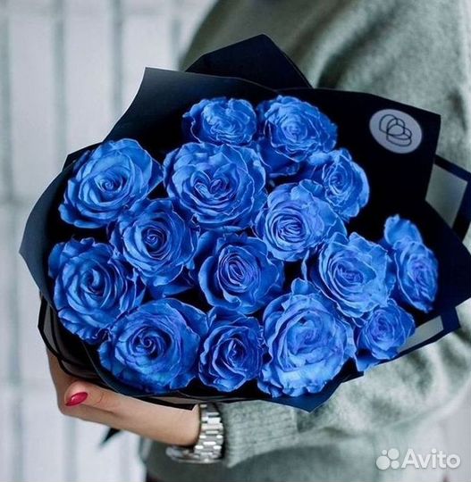 Синие розы Букеты доставка цветов