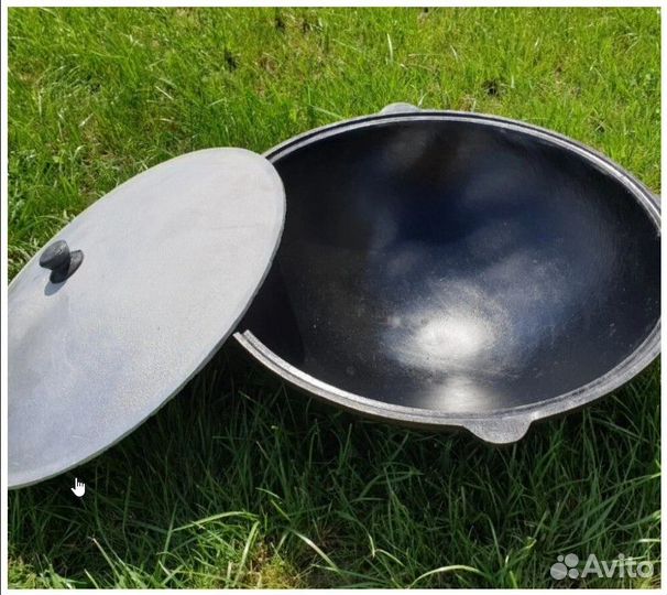 Узбекский Чугунный Казан с крышкой 6л