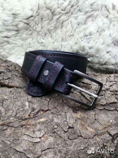 Мужской кожаный ремень ручной работы
