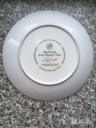 Настенная тарелка Franklin Porcelain, редкая