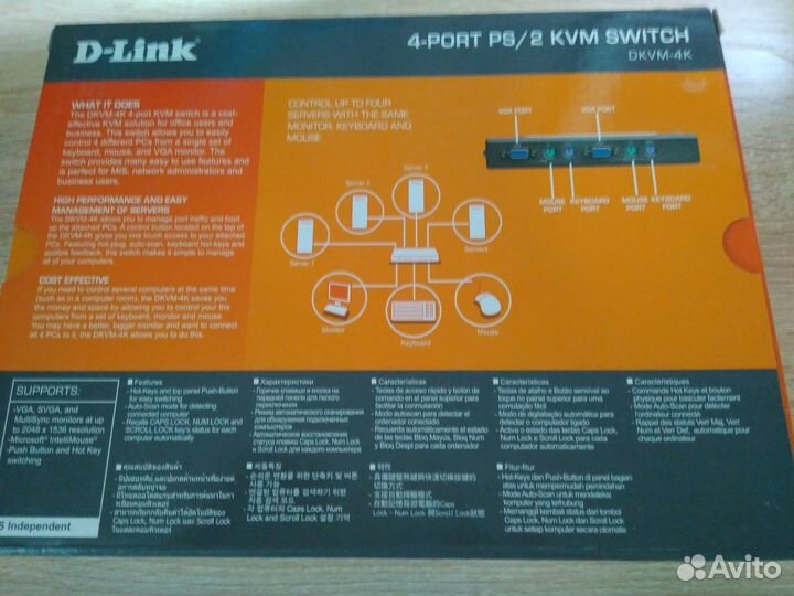 KVM переключатель D-Link dkvm-4K 4-port