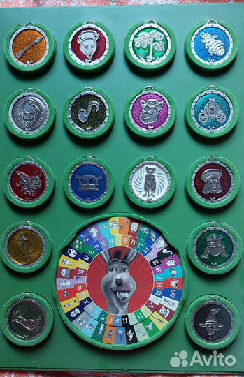 36 медальонов из журнала «Приключения Шрека»