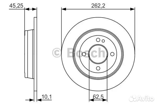 Диск тормозной 0986479A44