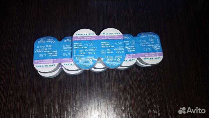 Линзы контактные однодневные -4.50
