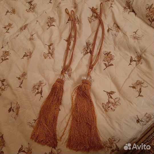 Подхваты для штор, цвет золото и бордо