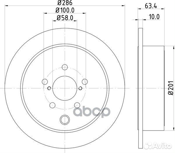 Диск тормозной зад subaru forester (SH ) 2