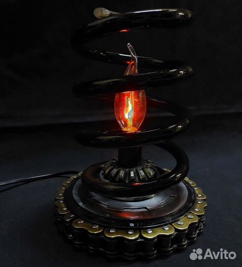 Часы и светильники в стиле лофт