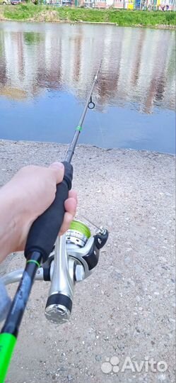 Спиннинг кайда с катушкой для фидера со шнуром