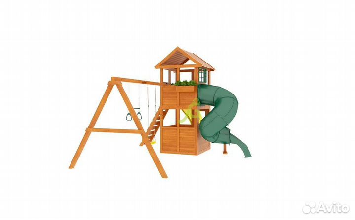 Игровая площадка для дачи Клубный домик с трубой
