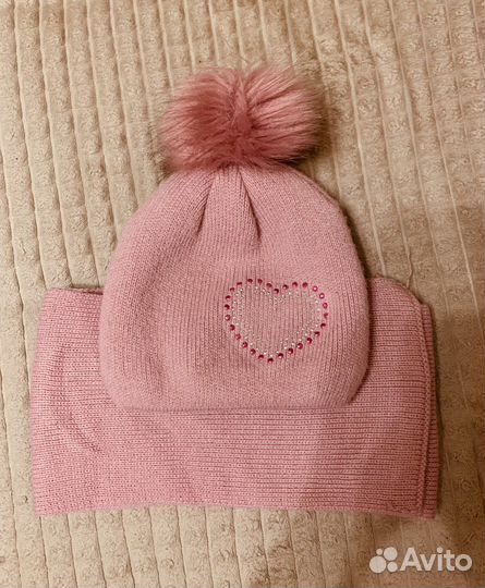 Шапка и шарф для девочки