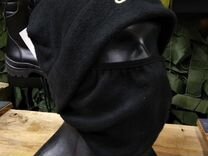 Шапка маска черная флисовая