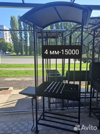 Мангал с печью под казан