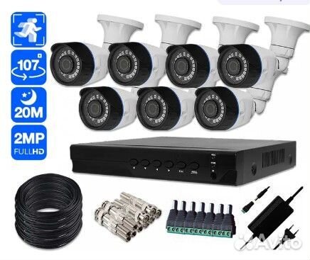 Готовый комплект AHD видеонаблюдения 7 камер 2MP S