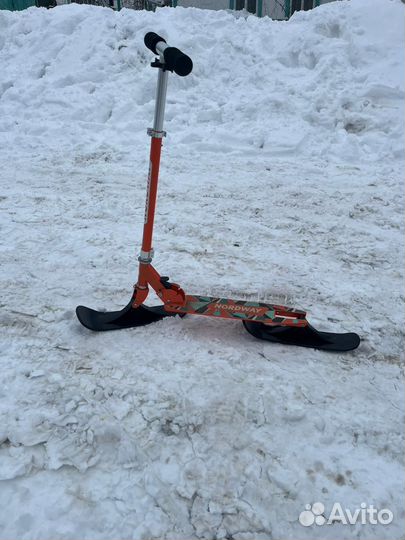 Снегокат-самокат зимний