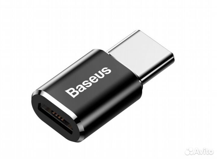 Переходник Baseus OTG с microusb (F) на TypeC camo
