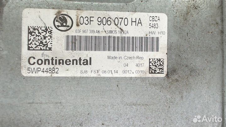 Блок управления двигателем Skoda Rapid, 2014