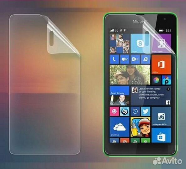 Защитная плёнка на экран Microsoft Lumia