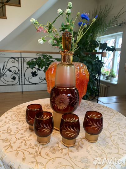 Графин, штоф цветное стекло СССР