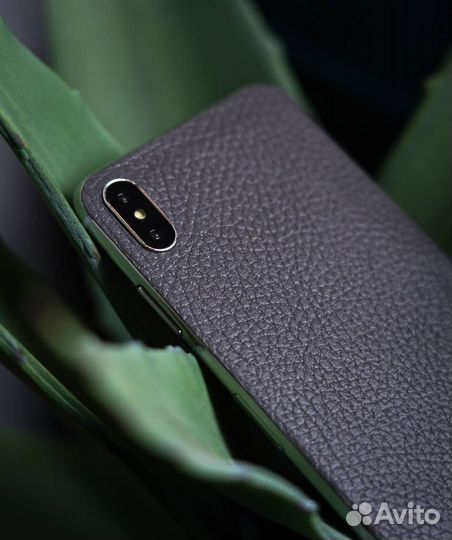 Чехол наклейка из кожи для iPhone Xs