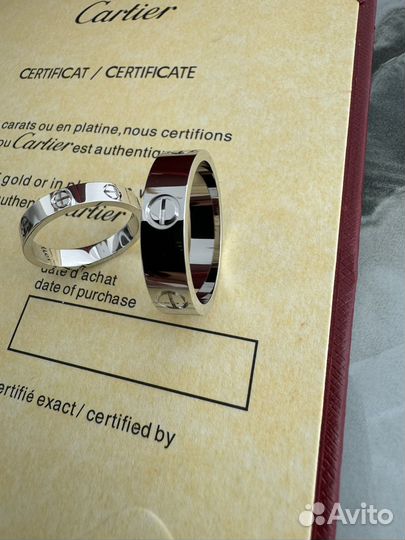 Обручальные кольца cartier золотые