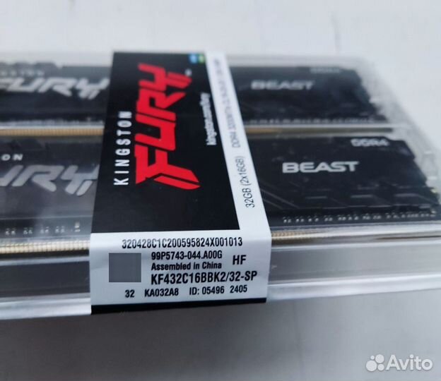 Опер.память ddr4 3200 kingston 16gb*2(32),нов,гар