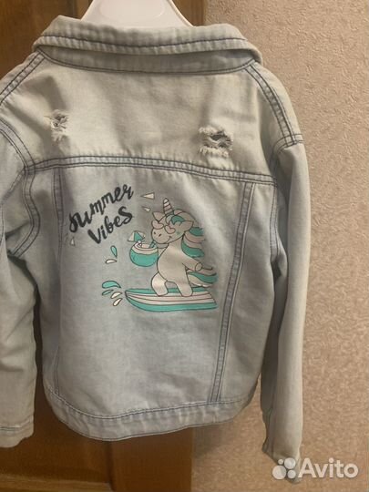 Джинсовая куртка для девочки 122 futurino