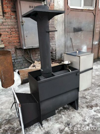 Банная печь Эконом 600 мм тол 10мм с выносом под т