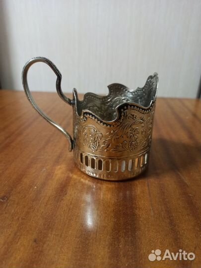 Никелированный подстаканник 