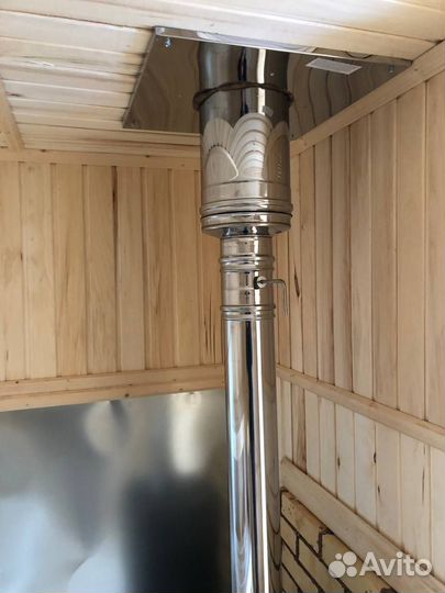 Транспортабельная баня из бруса проф. 3 х 2.3 м