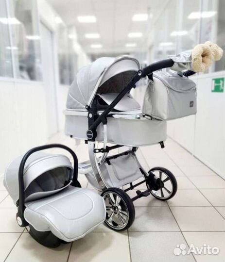 Коляска 3в1 Новая Кожа(Супер стиль )
